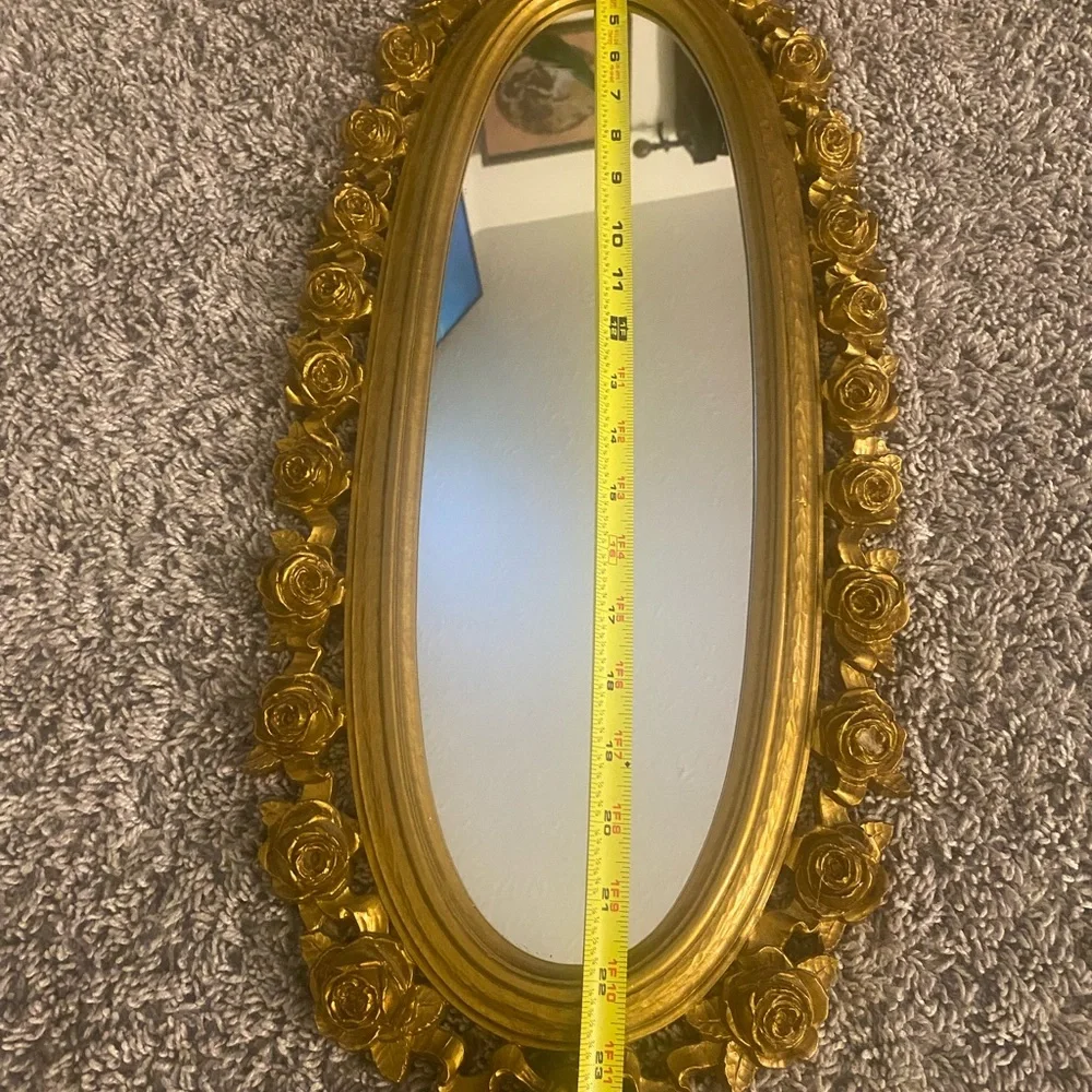 vintage Syroco gold plastic wall mirror